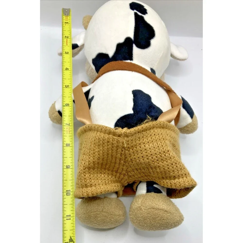 Simulation Cattle Animals Plush Toys Cartoon Milk Cow Plush Doll Cross Body Bag